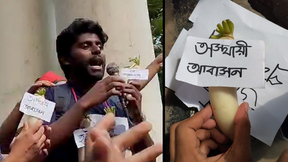 জবি প্রশাসনকে মুলা দেখাল শিক্ষার্থীরা